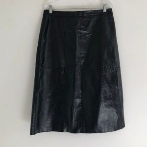 Vintage Skirts - Vintage 90's Gap Leather Black Midi Skirt Vintage Skirts - Vintage 90's Gap Leather Black Midi Skirt